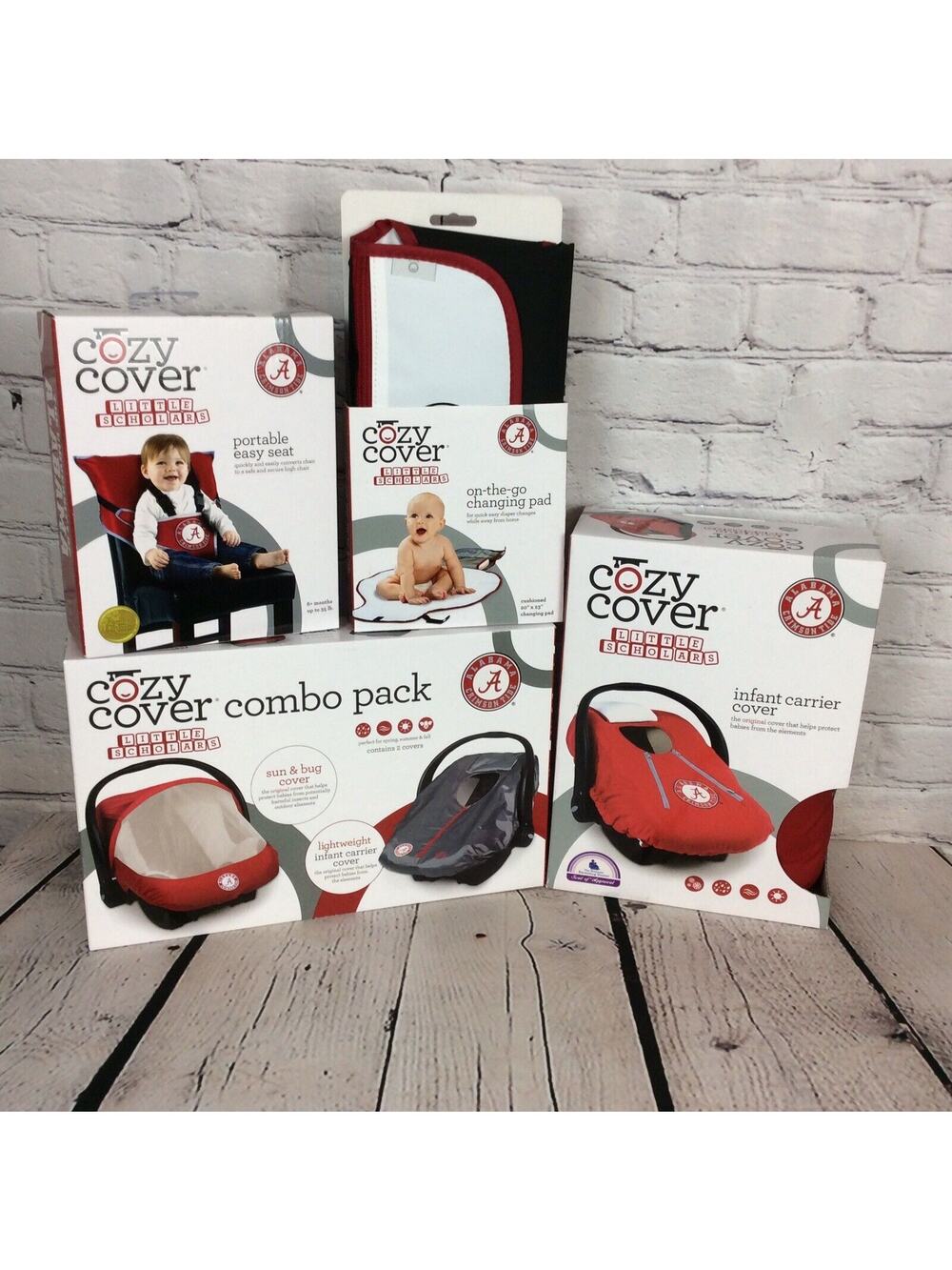 NCAA Crimson Tide “Baby Shower Gift Set” Easy Seat~Carrier Covers~Changing Pad